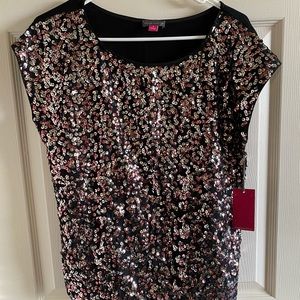 NWT Vince Camuto Women’s Sequin Knit Top Small